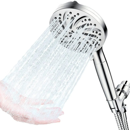8+2 Function Handheld Shower Head ABS Round Pressurized Shower with Spray Gun Multiple Spray Modes Filtered Shower Head