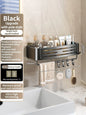 No Need To Drill Walls for installation Aluminum Bathroom Shelf Shelves Shampoo Rack Storage Holder Kitchen Organizer Wall Rack