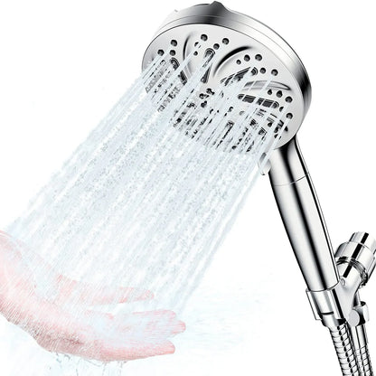 8+2 Function Handheld Shower Head ABS Round Pressurized Shower with Spray Gun Multiple Spray Modes Filtered Shower Head
