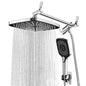 12 Inch Rainfall Rain Shower System Height/Angle Adjustable Hand Shower Head Shower Set with Extension Arm In Wall Shower System