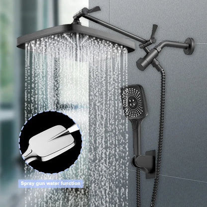 12 Inch Rainfall Rain Shower System Height/Angle Adjustable Hand Shower Head Shower Set with Extension Arm In Wall Shower System