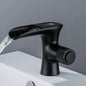 LED Digital Basin Faucet Black Bath Basin Mixer Brass Temperature Display Faucet Smart Tap Sink Faucet For Bathroom A186