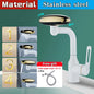 MultiFunctional Waterfall Basin Faucet 4 Modes Stream Sprayer 360° Rotation Hot Cold Water Sink Mixer Wash for Bathroom